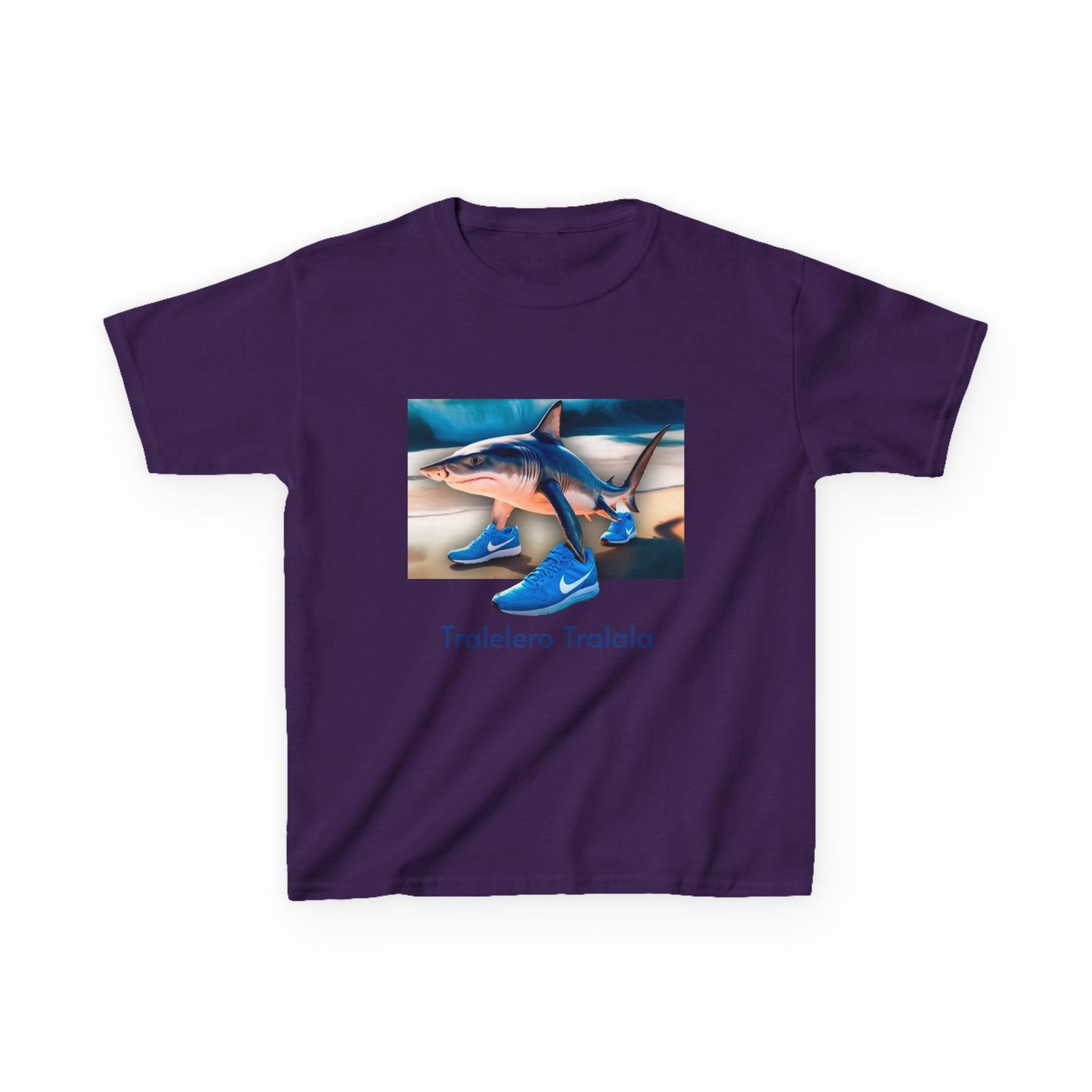 Camiseta tiburón. Tralalero Tralala. Playful Shark Adventure Tee | Kids Heavy Cotton™ T-Shirt, Fun Birthday Gift, Kid's Summer Outfit, Nautical Theme Shirt, Ocean Lover Shirt