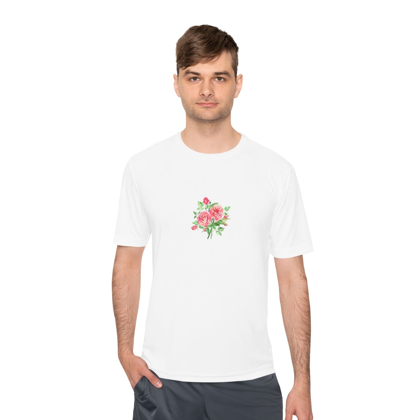 Camiseta mujer flor rosa  T-Shirt women