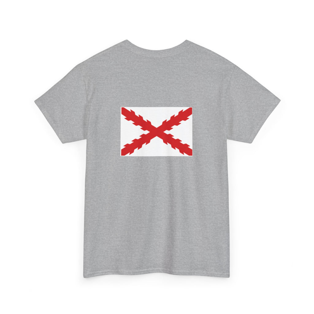 Camiseta manga corta Aspa Borgoña espalda