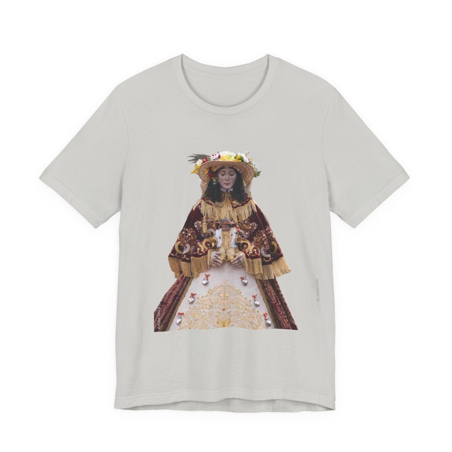 Camiseta manga corta Virgen del Rocío vestida de pastora.