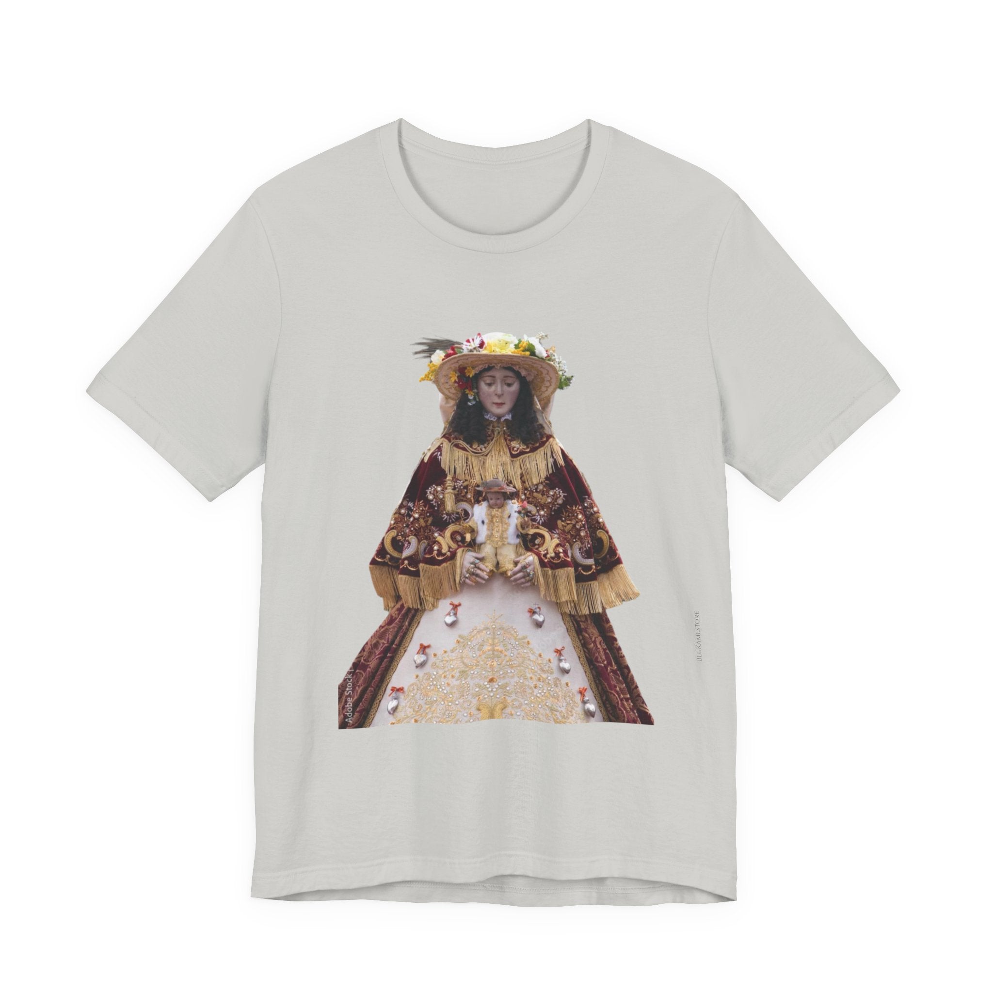 Camiseta manga corta Virgen del Rocío vestida de pastora.