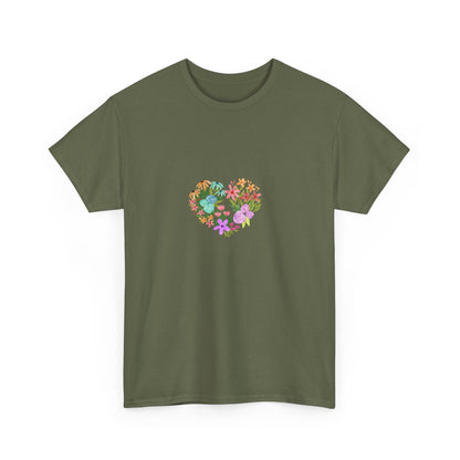 Camiseta manga corta Corazón Floral