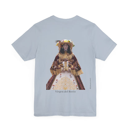 Camiseta manga corta Virgen del Rocío vestida de pastora.