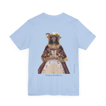 Camiseta manga corta Virgen del Rocío vestida de pastora.