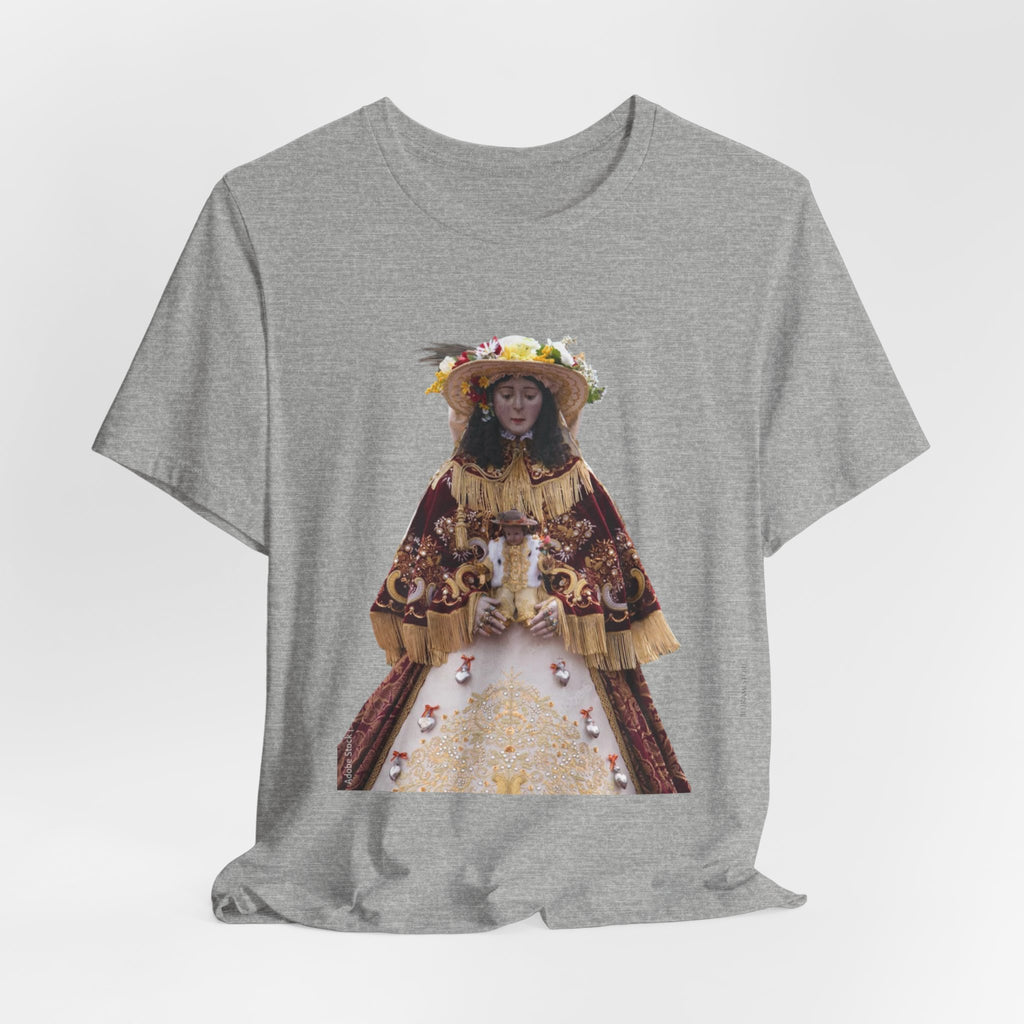 Camiseta manga corta Virgen del Rocío vestida de pastora.