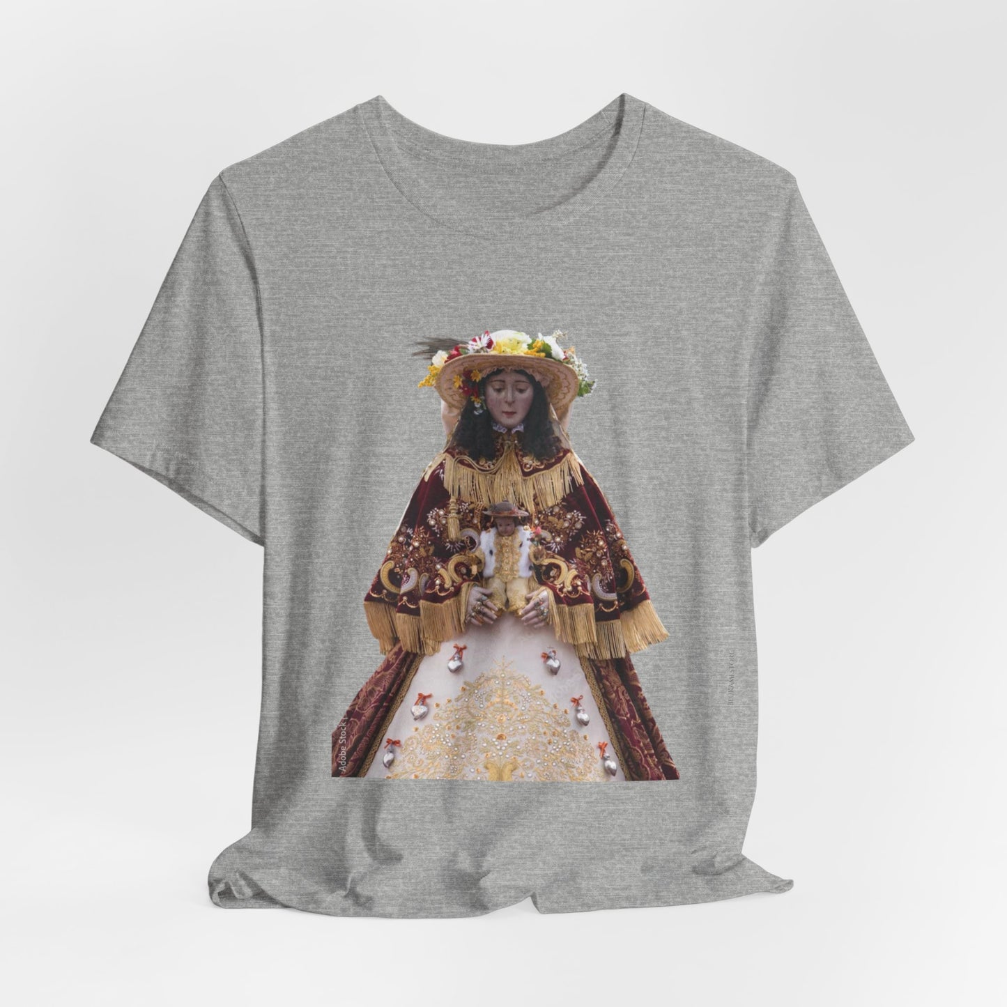 Camiseta manga corta Virgen del Rocío vestida de pastora.