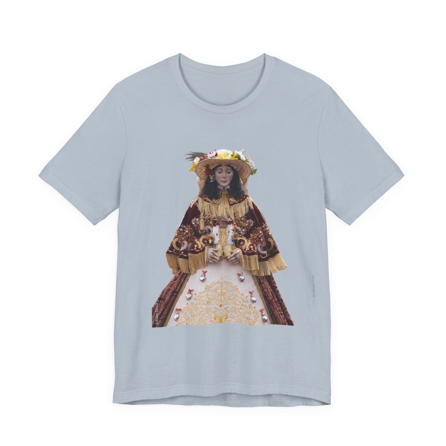 Camiseta manga corta Virgen del Rocío vestida de pastora.