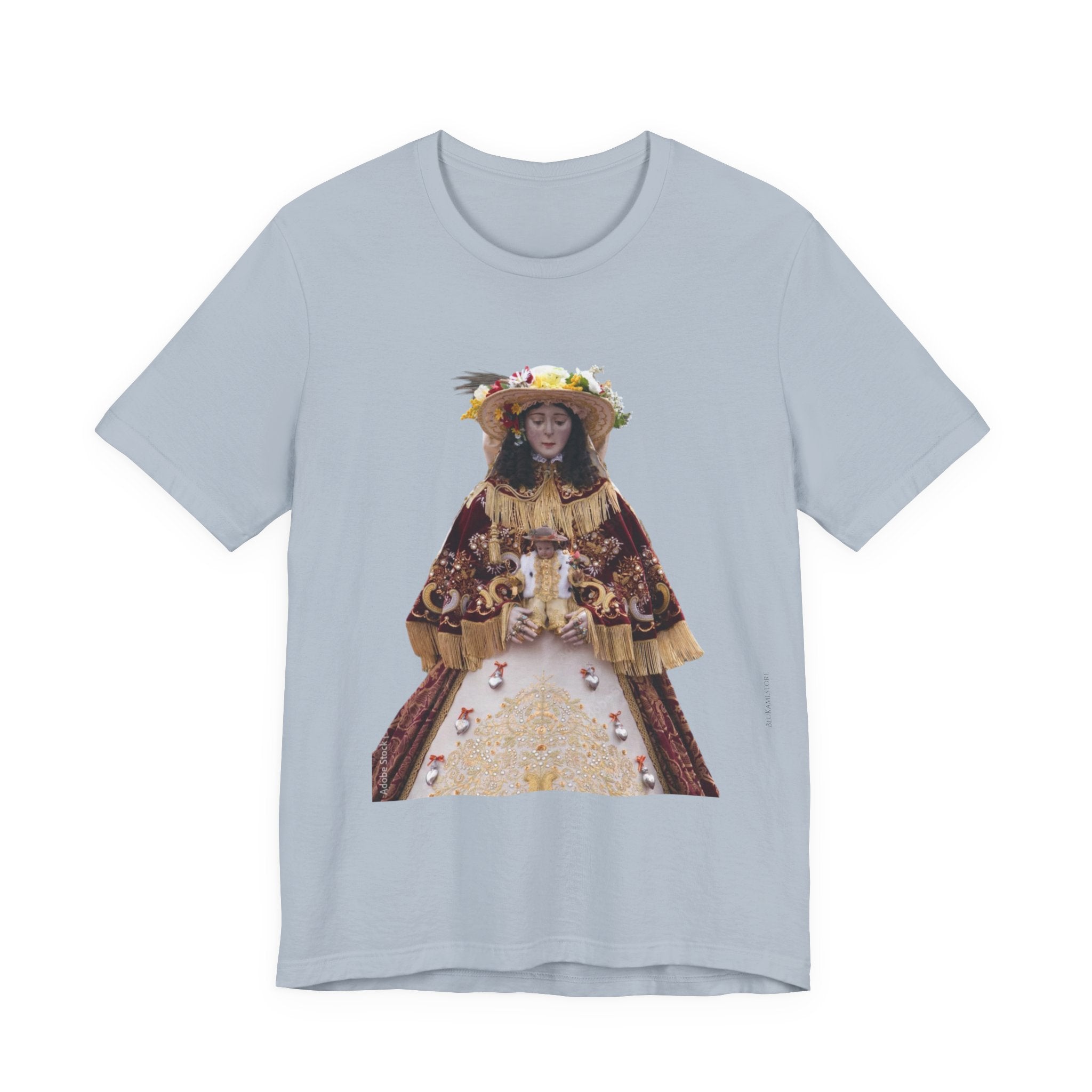 Camiseta manga corta Virgen del Rocío vestida de pastora.