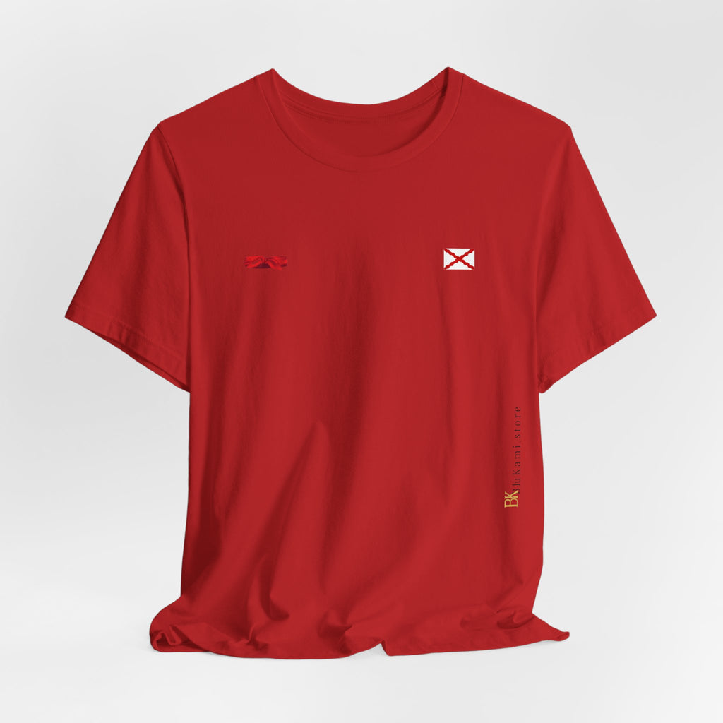 Camiseta manga corta Aspa de Borgoña Cruz de San Andrés   y  pañuelo hermandad Hispana
