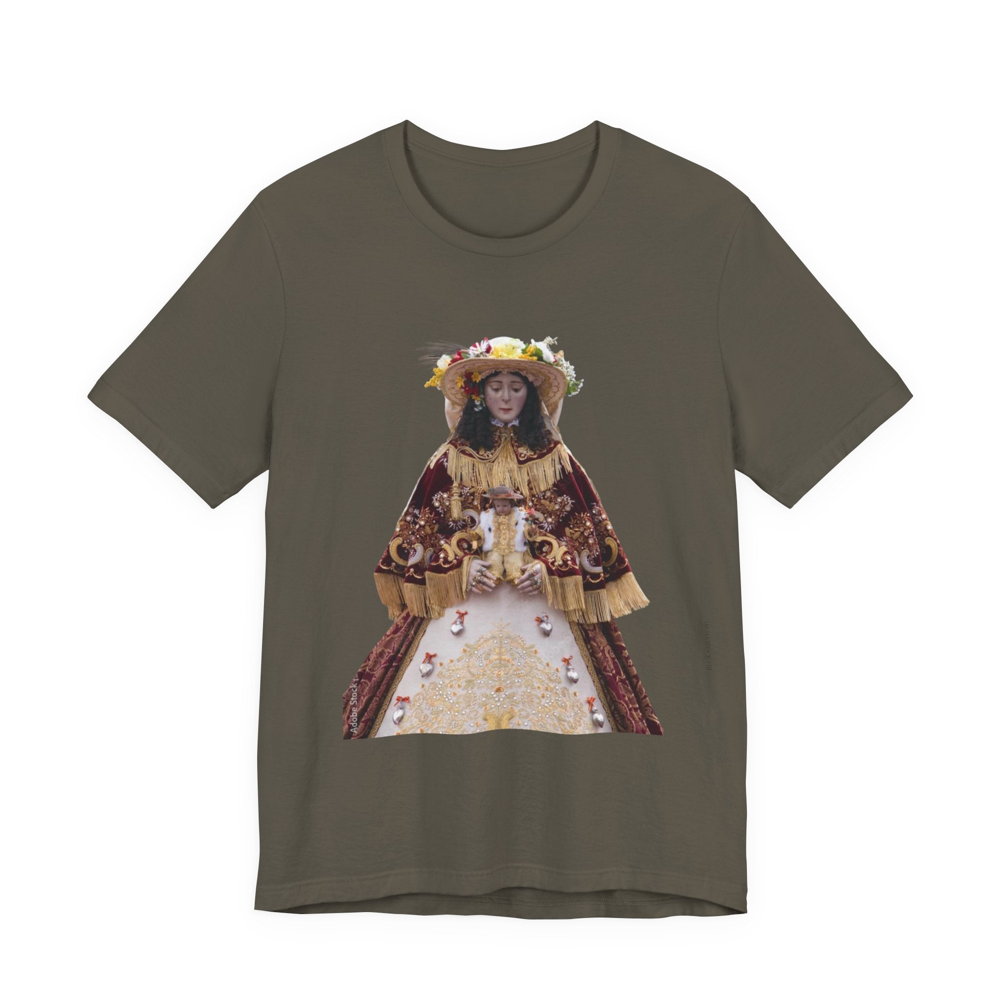 Camiseta manga corta Virgen del Rocío vestida de pastora.