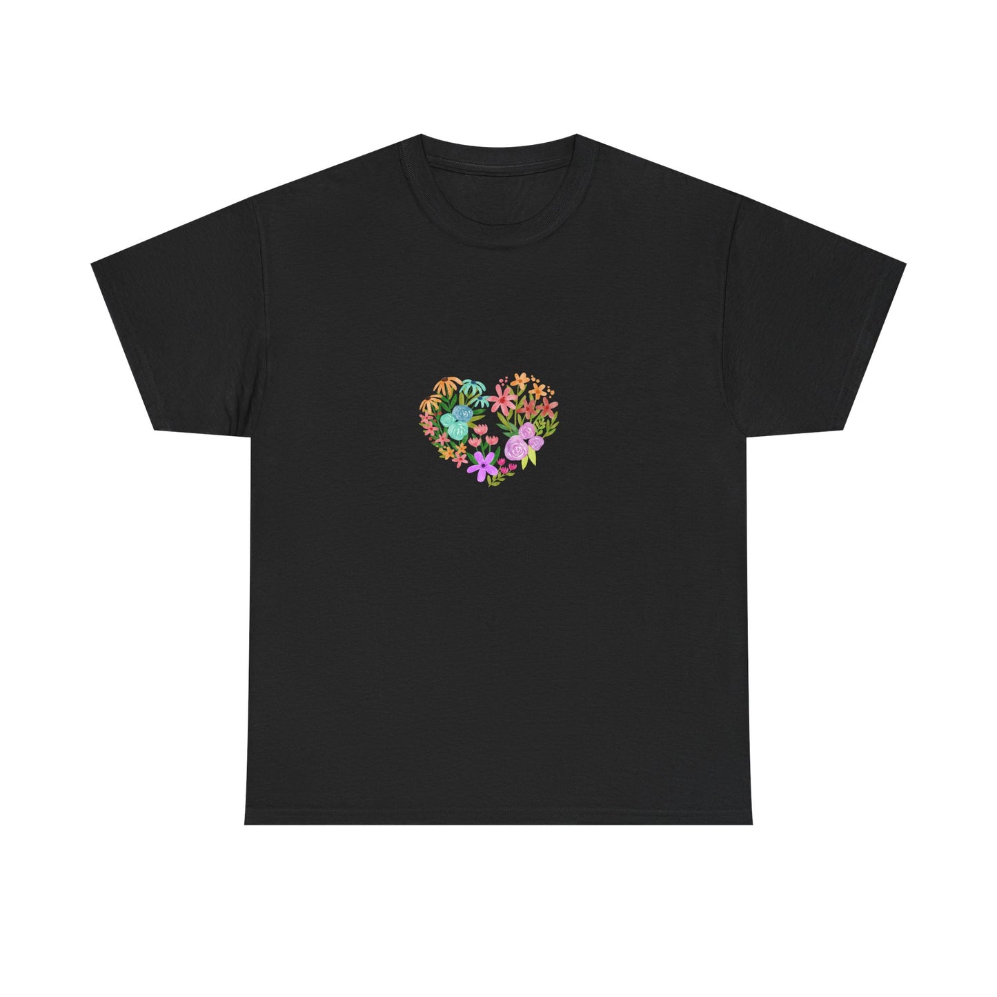Camiseta manga corta Corazón Floral