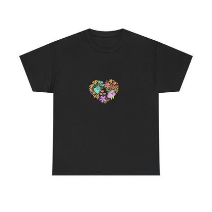 Camiseta manga corta Corazón Floral