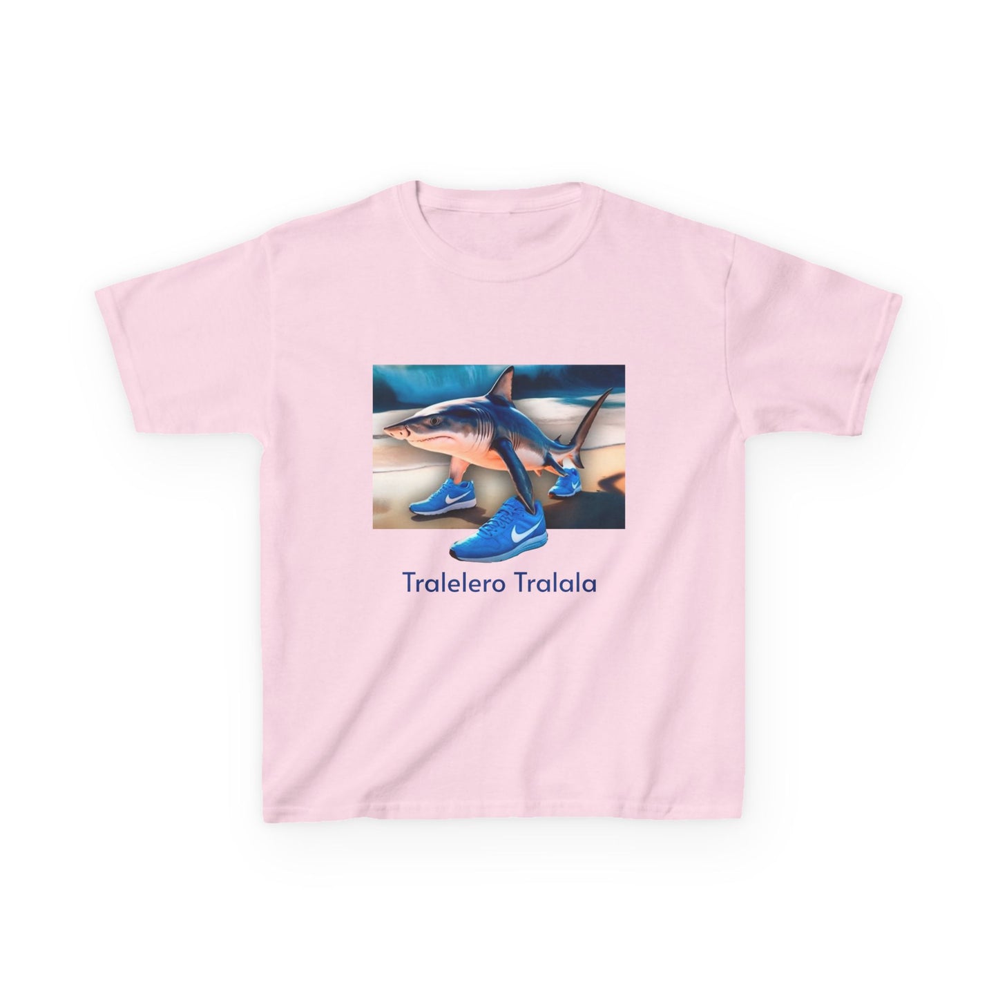 Camiseta tiburón. Tralalero Tralala. Playful Shark Adventure Tee | Kids Heavy Cotton™ T-Shirt, Fun Birthday Gift, Kid's Summer Outfit, Nautical Theme Shirt, Ocean Lover Shirt