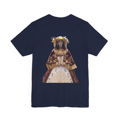 Camiseta manga corta Virgen del Rocío vestida de pastora.