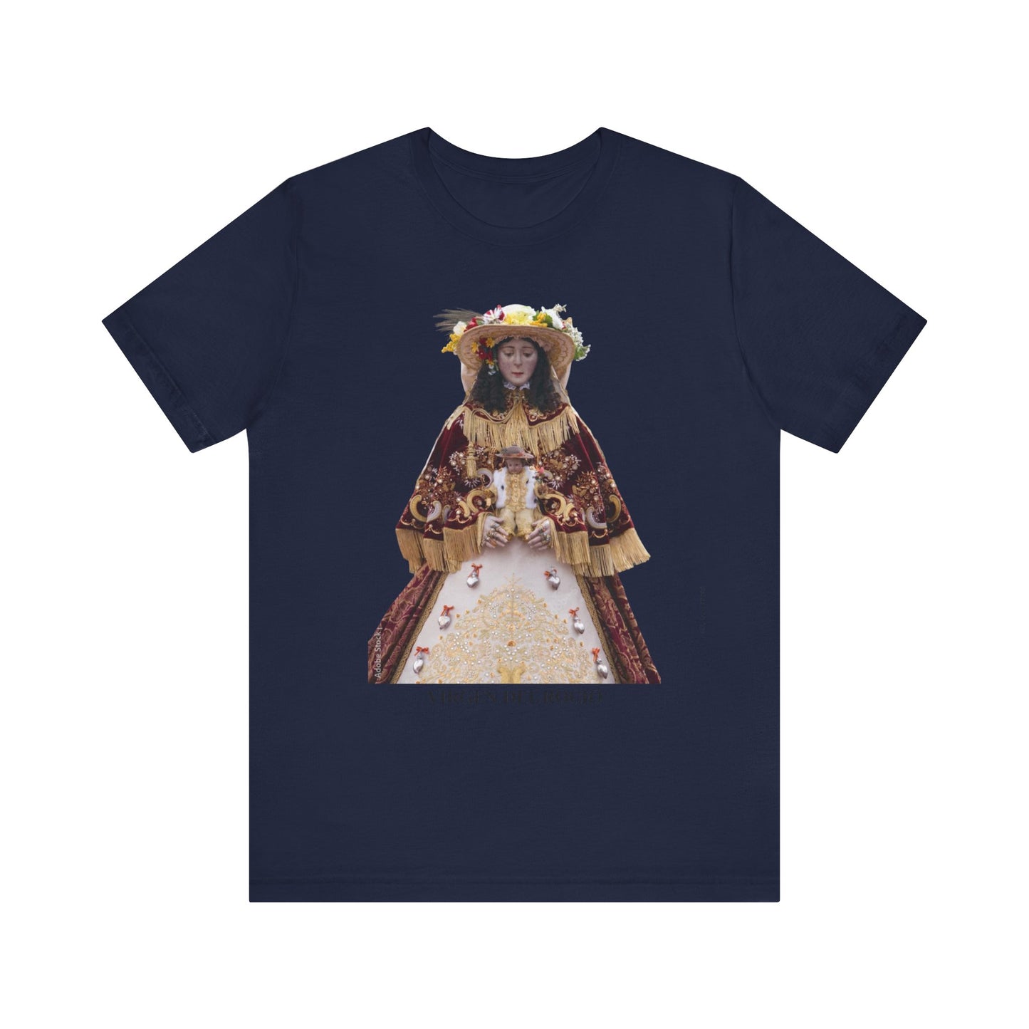 Camiseta manga corta Virgen del Rocío vestida de pastora.
