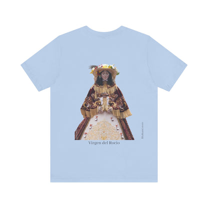 Camiseta manga corta Virgen del Rocío vestida de pastora.