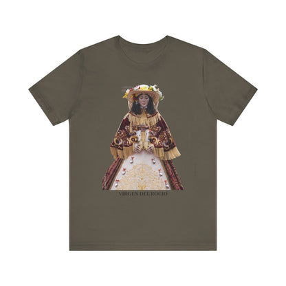 Camiseta manga corta Virgen del Rocío vestida de pastora.