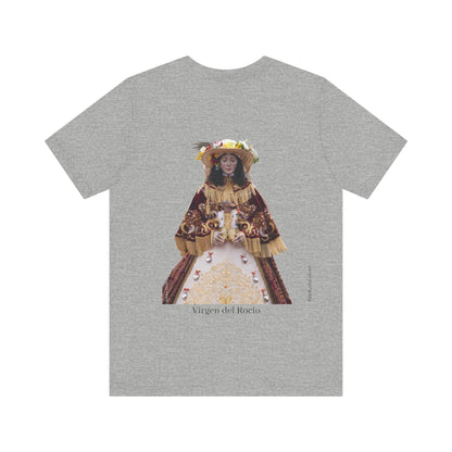 Camiseta manga corta Virgen del Rocío vestida de pastora.