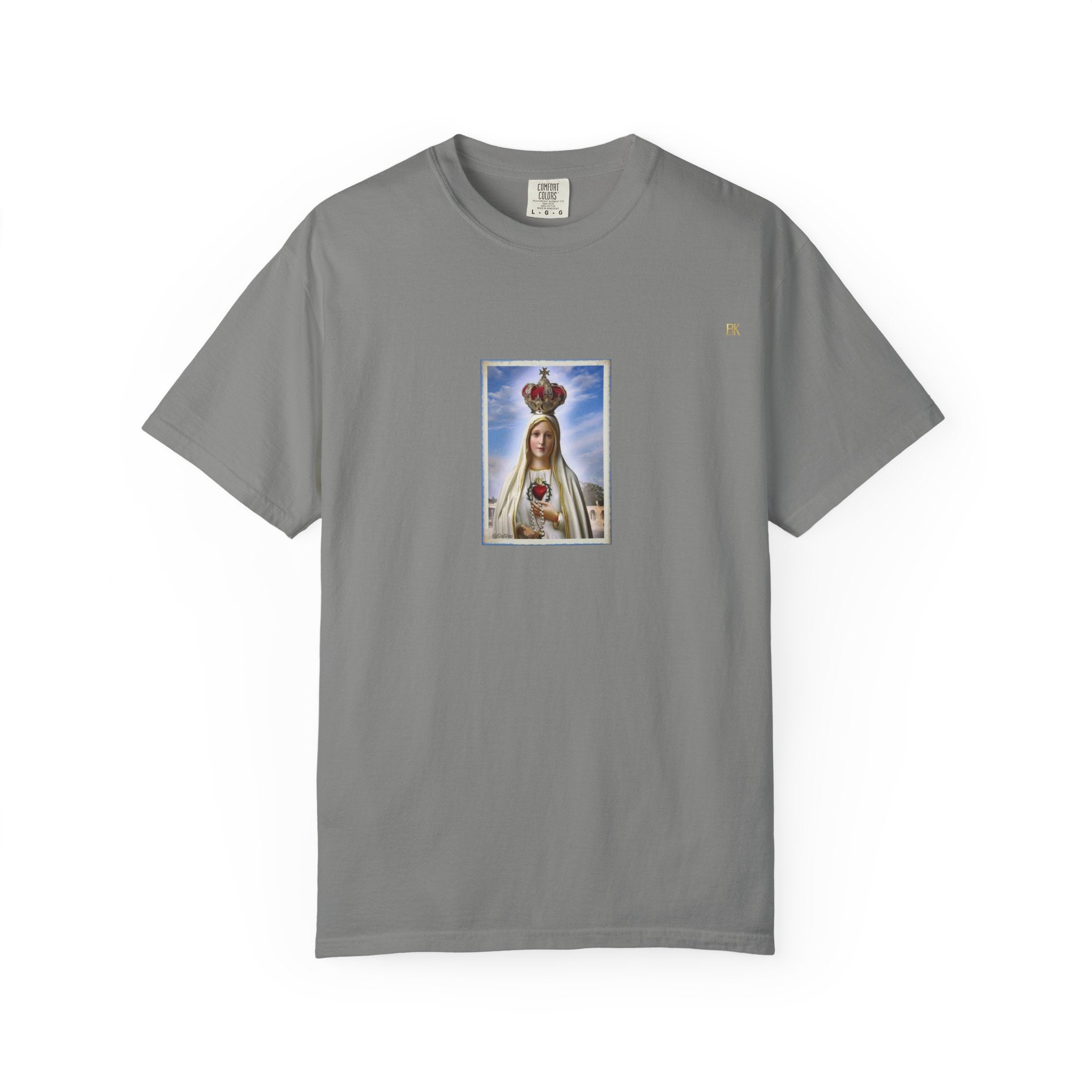 Virgen de Fátima camiseta manga corta unisex.