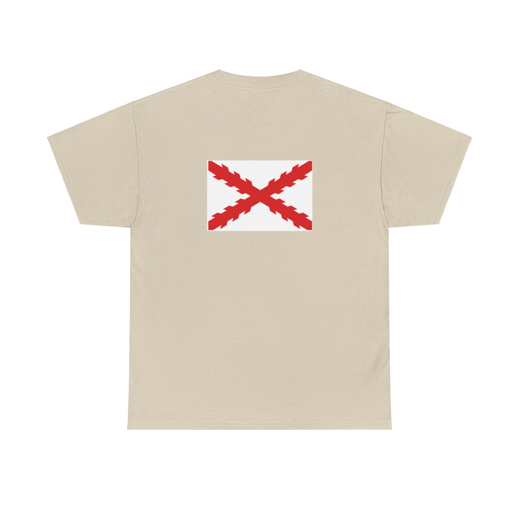 Camiseta manga corta Aspa Borgoña espalda