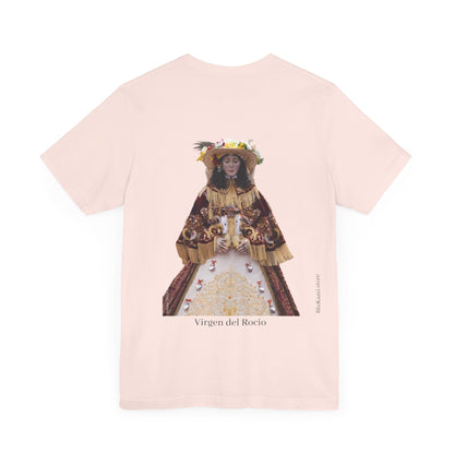 Camiseta manga corta Virgen del Rocío vestida de pastora.