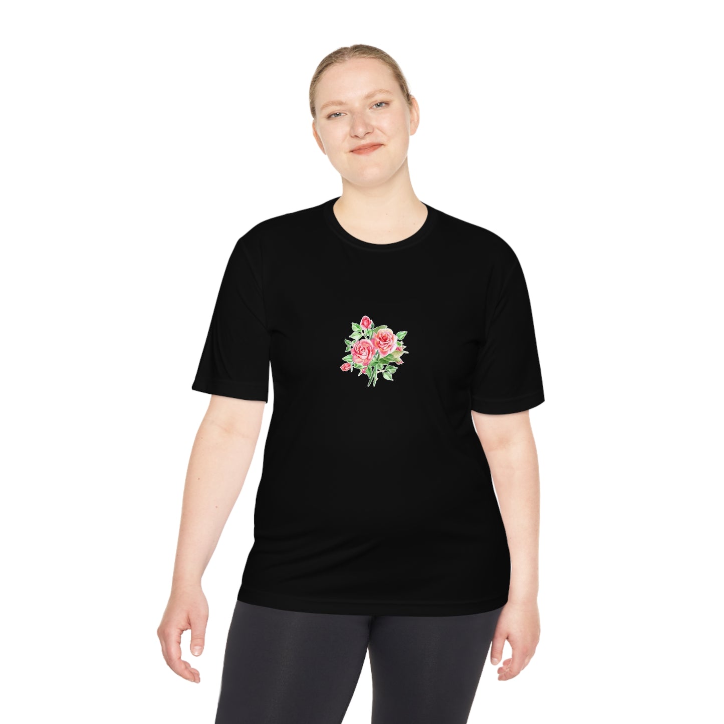 Camiseta mujer flor rosa  T-Shirt women