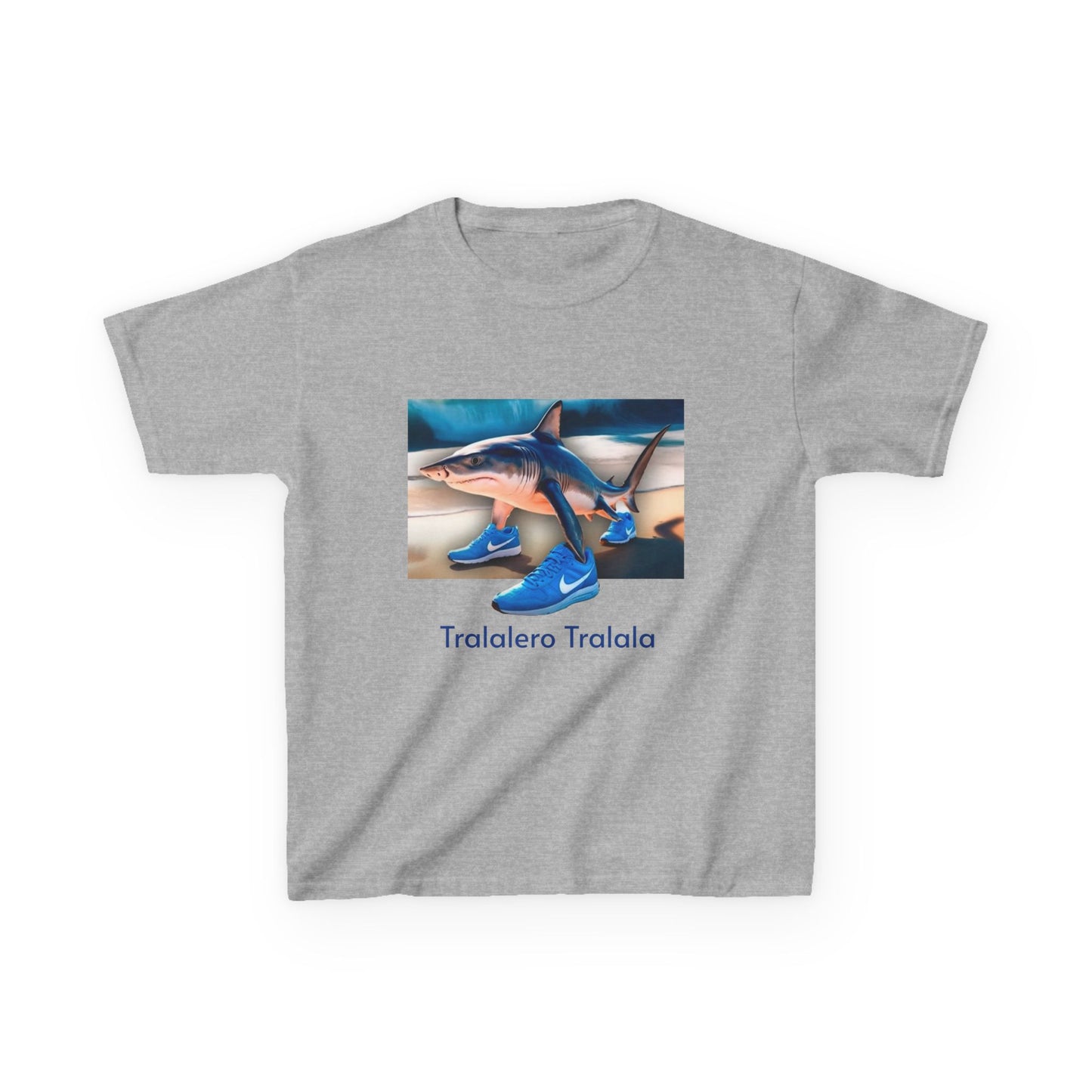 Camiseta tiburón. Tralalero Tralala. Playful Shark Adventure Tee | Kids Heavy Cotton™ T-Shirt, Fun Birthday Gift, Kid's Summer Outfit, Nautical Theme Shirt, Ocean Lover Shirt