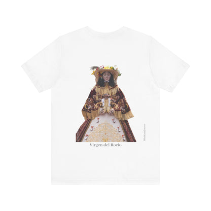 Camiseta manga corta Virgen del Rocío vestida de pastora.