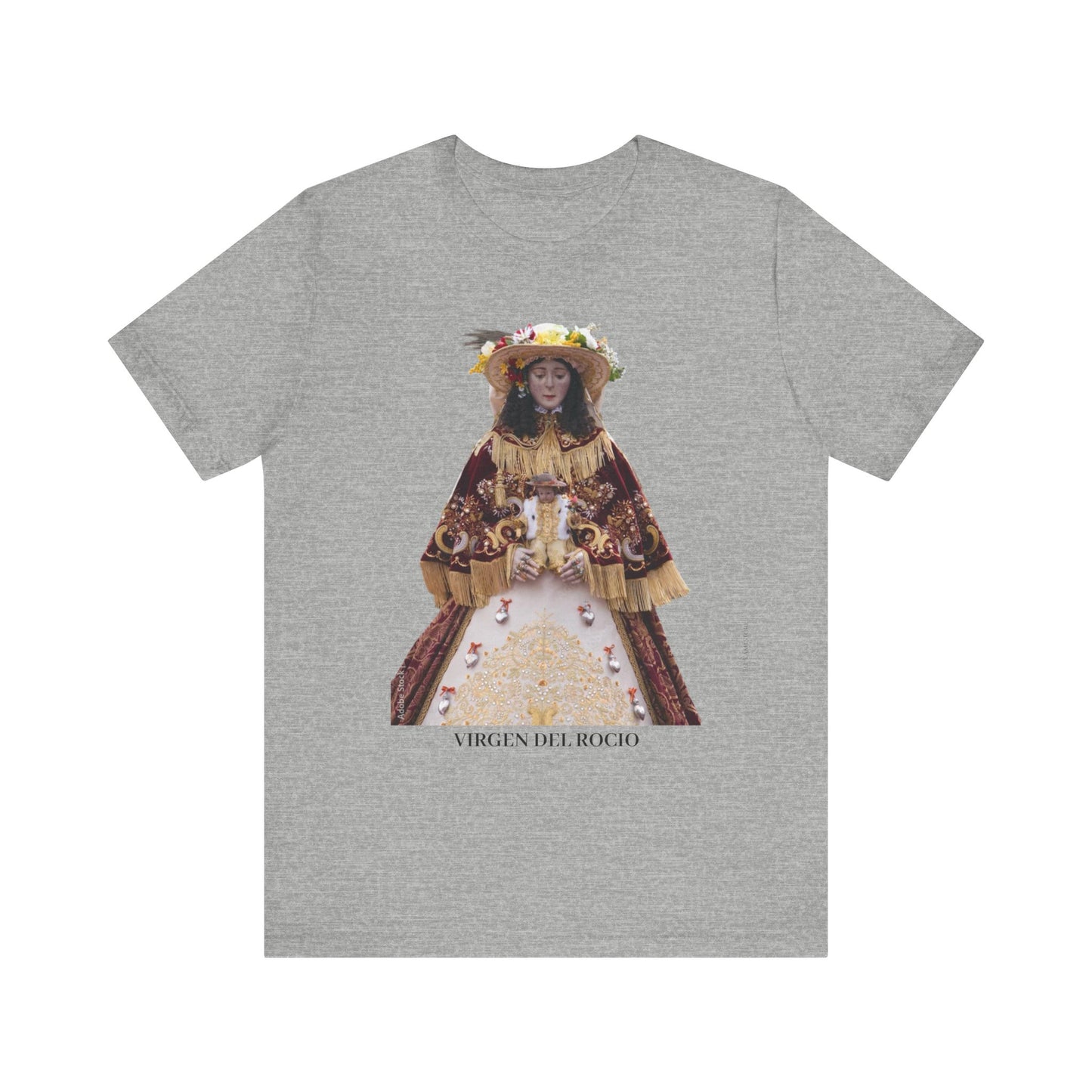 Camiseta manga corta Virgen del Rocío vestida de pastora.