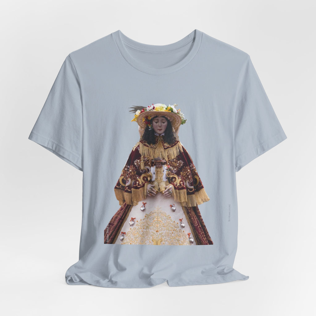 Camiseta manga corta Virgen del Rocío vestida de pastora.