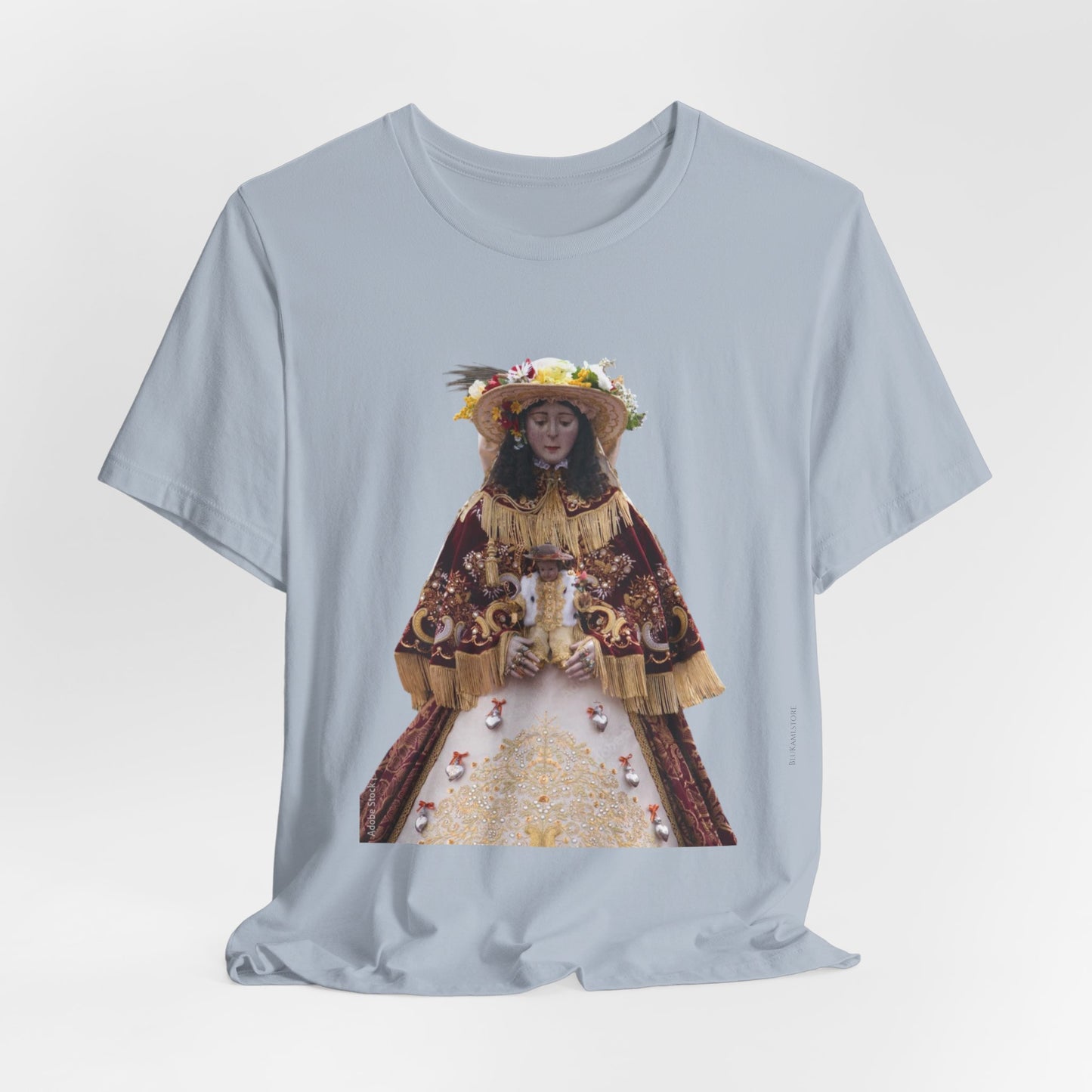 Camiseta manga corta Virgen del Rocío vestida de pastora.