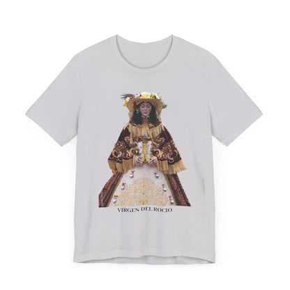 Camiseta manga corta Virgen del Rocío vestida de pastora.