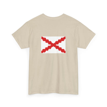 Camiseta manga corta Aspa Borgoña espalda