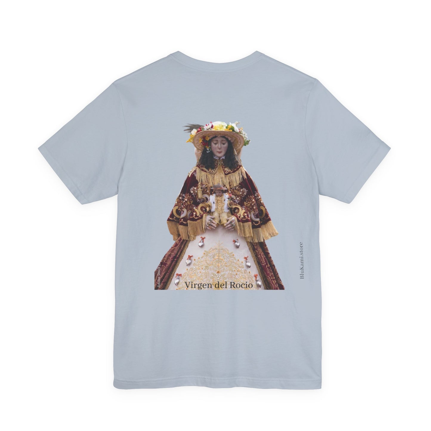 Camiseta manga corta Virgen del Rocío vestida de pastora.