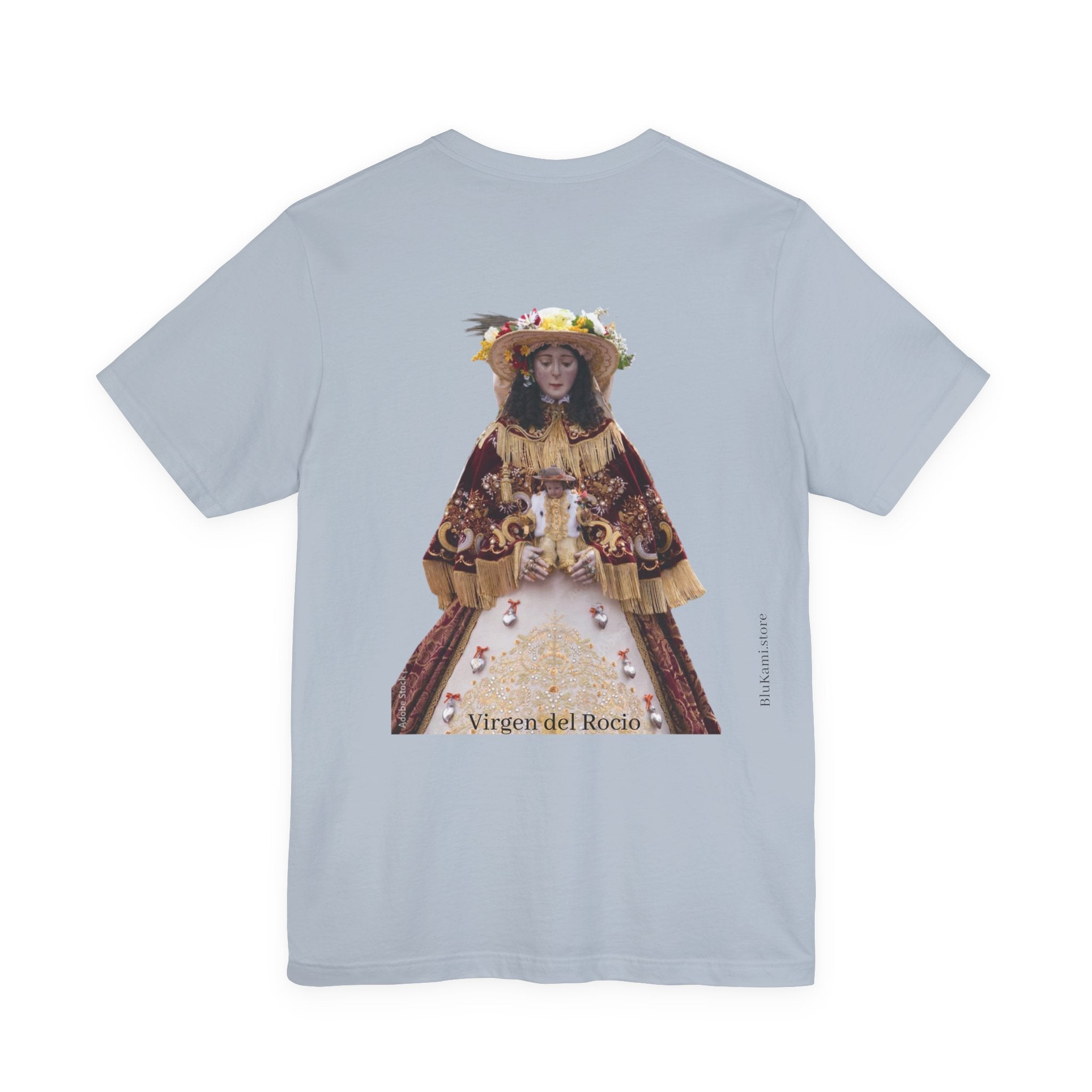 Camiseta manga corta Virgen del Rocío vestida de pastora.