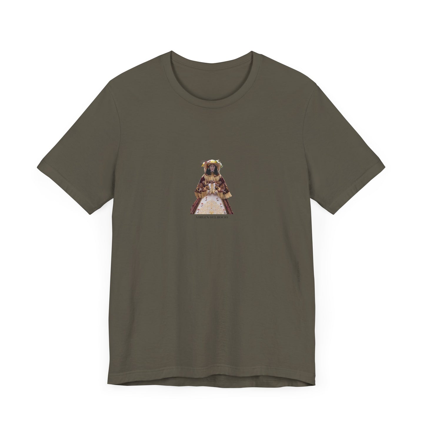 Camiseta manga corta Virgen del Rocío vestida de pastora.