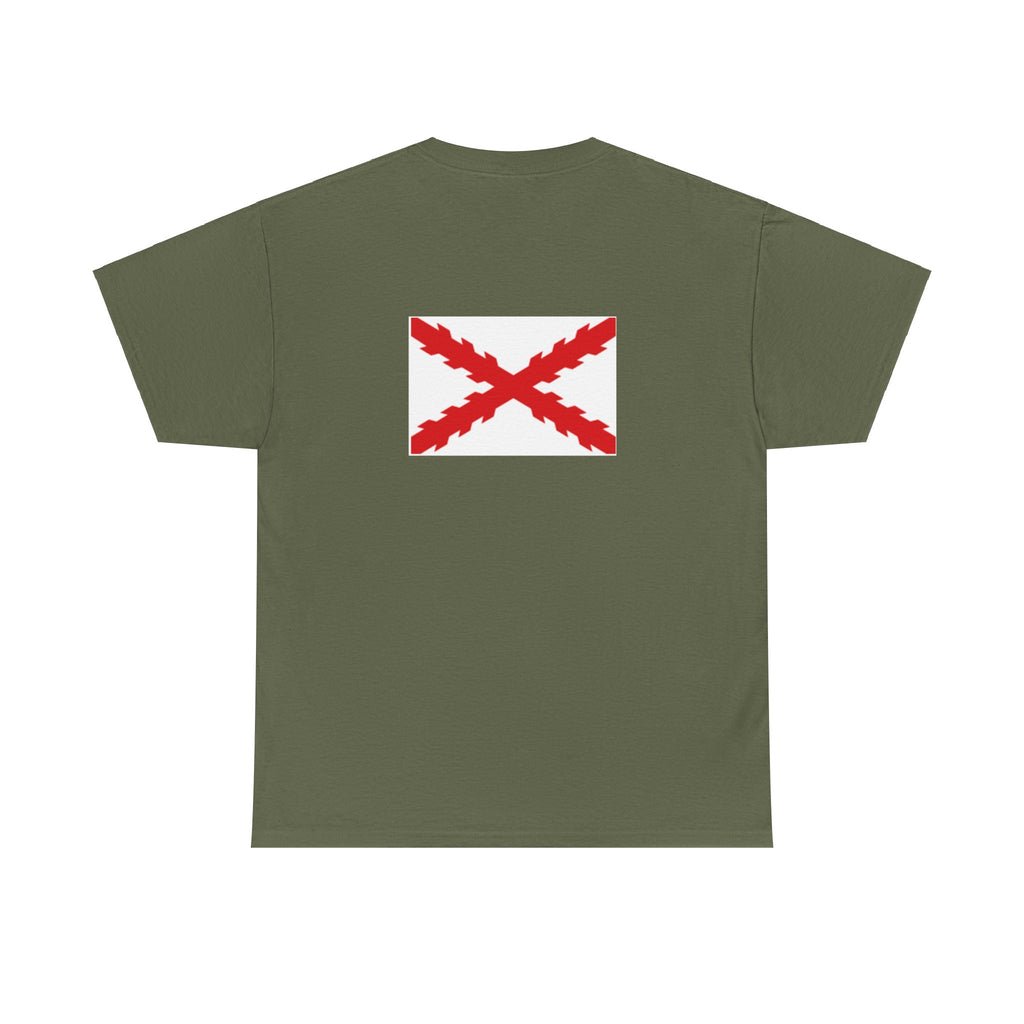 Camiseta manga corta Aspa Borgoña espalda