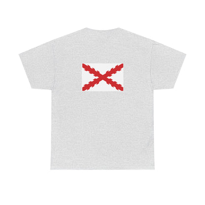 Camiseta manga corta Aspa Borgoña espalda