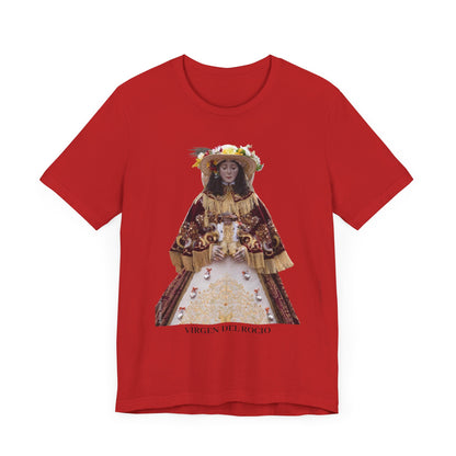 Camiseta manga corta Virgen del Rocío vestida de pastora.