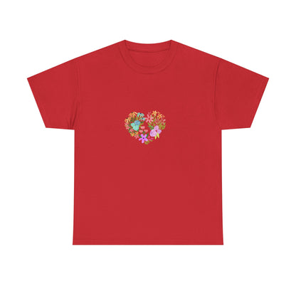 Camiseta manga corta Corazón Floral