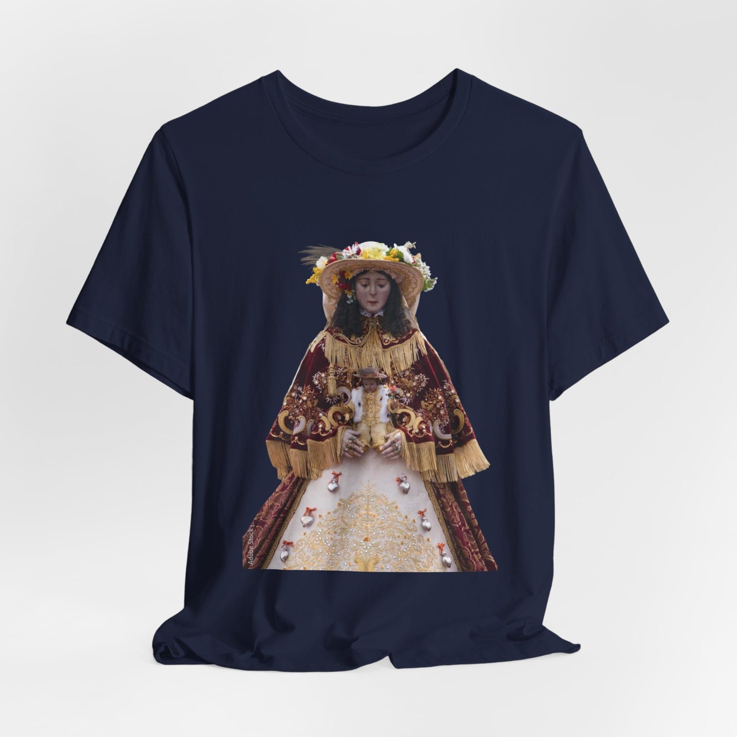 Camiseta manga corta Virgen del Rocío vestida de pastora.