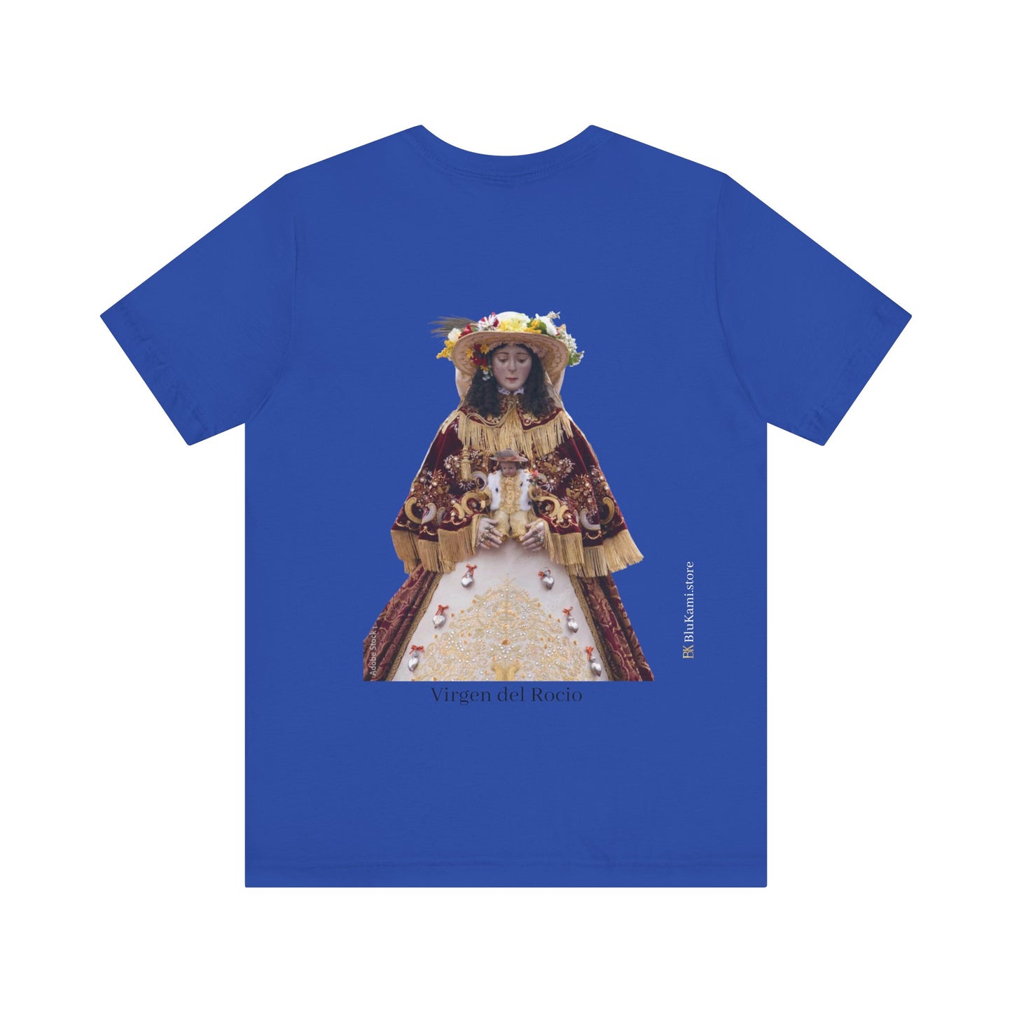 Camiseta manga corta Virgen del Rocío vestida de pastora.