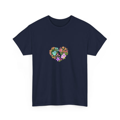 Camiseta manga corta Corazón Floral