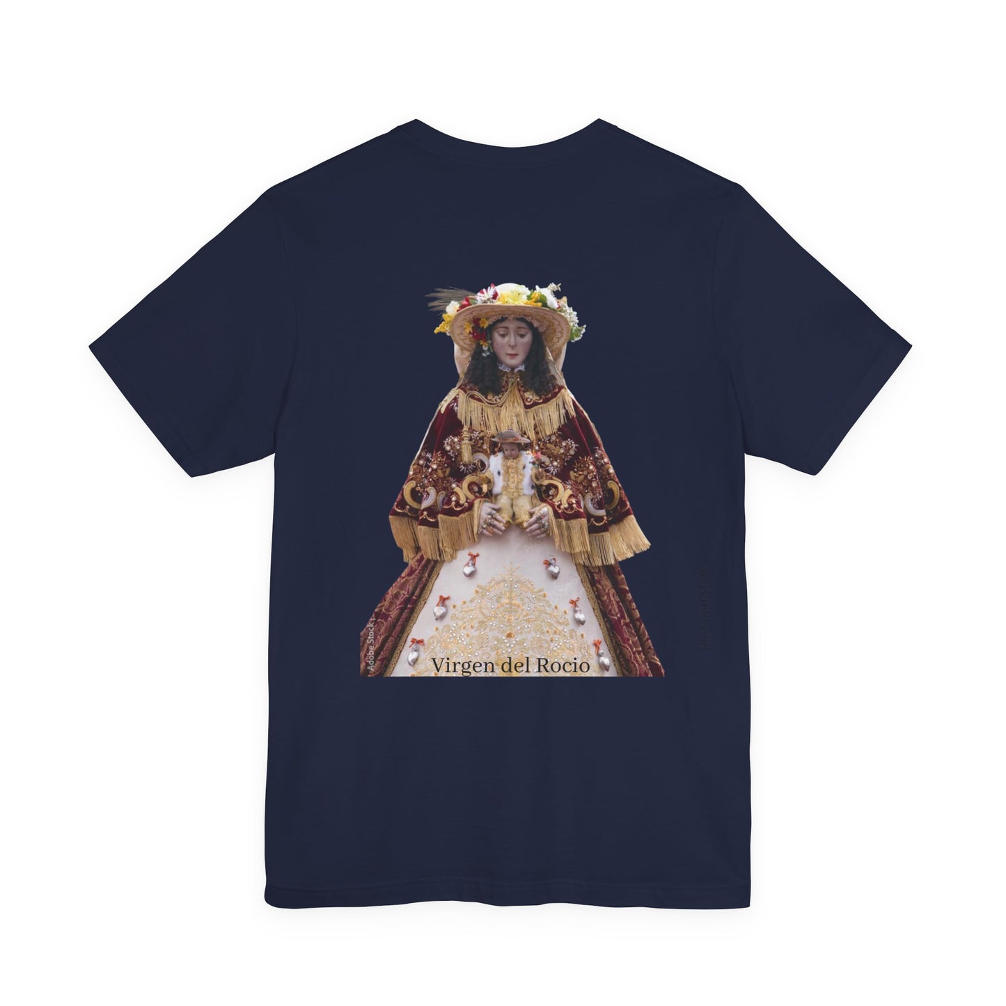 Camiseta manga corta Virgen del Rocío vestida de pastora.