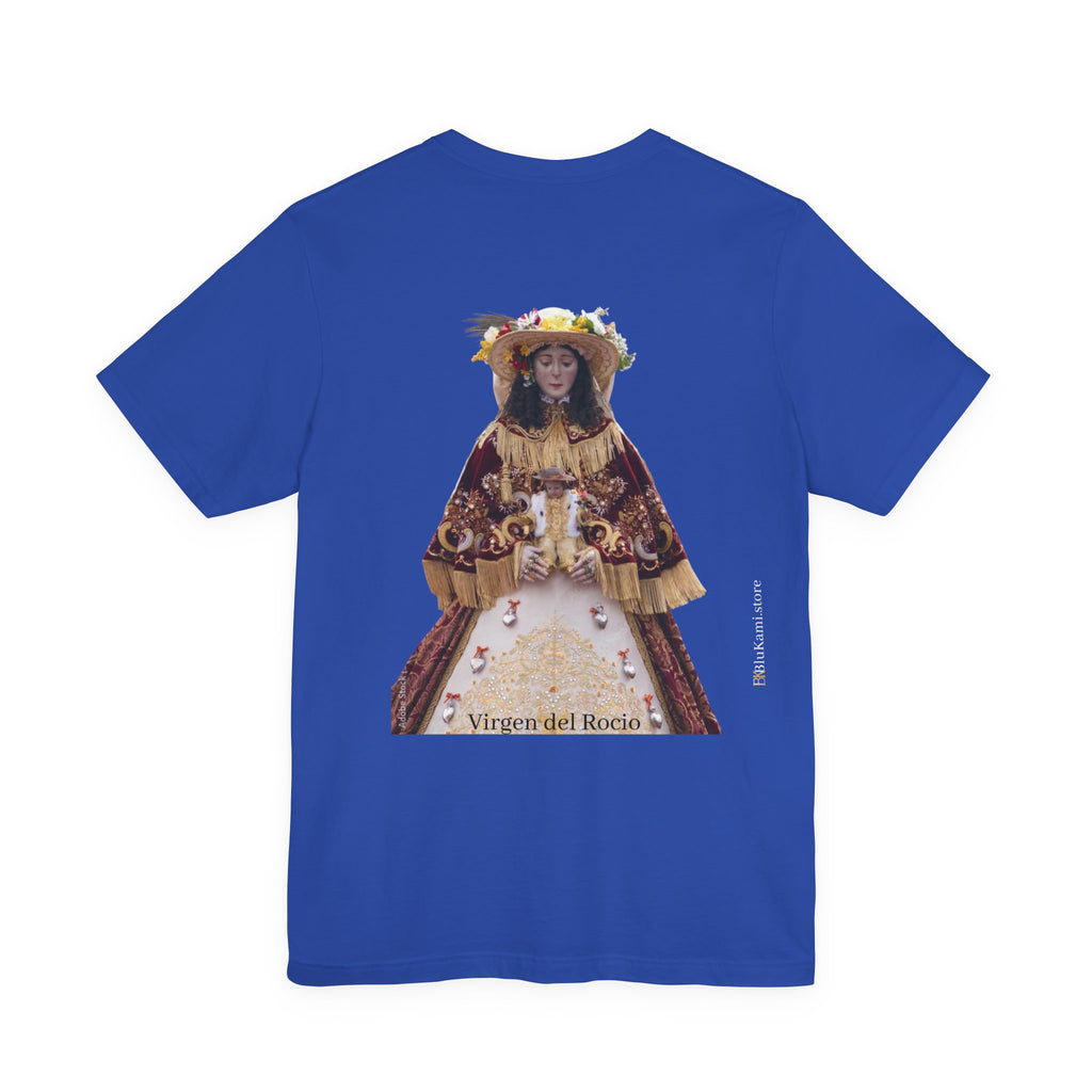 Camiseta manga corta Virgen del Rocío vestida de pastora.