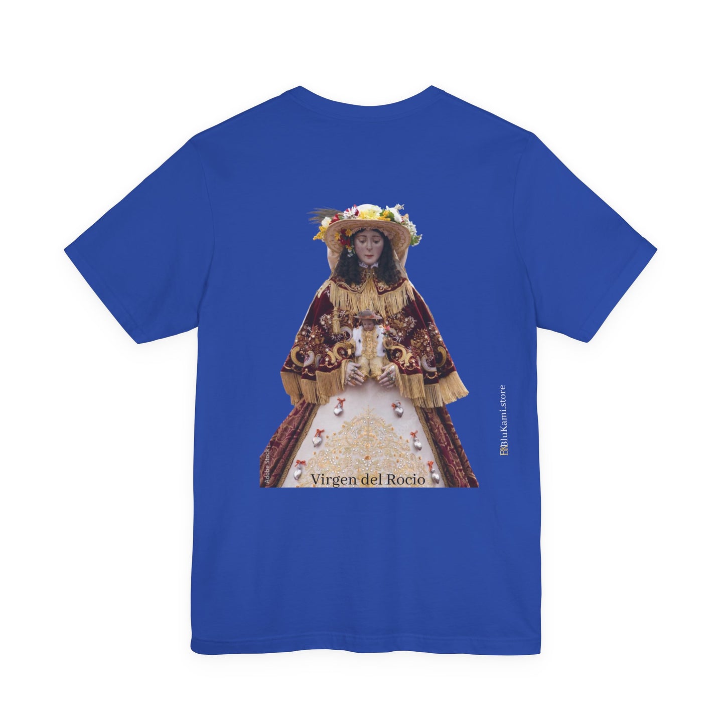 Camiseta manga corta Virgen del Rocío vestida de pastora.