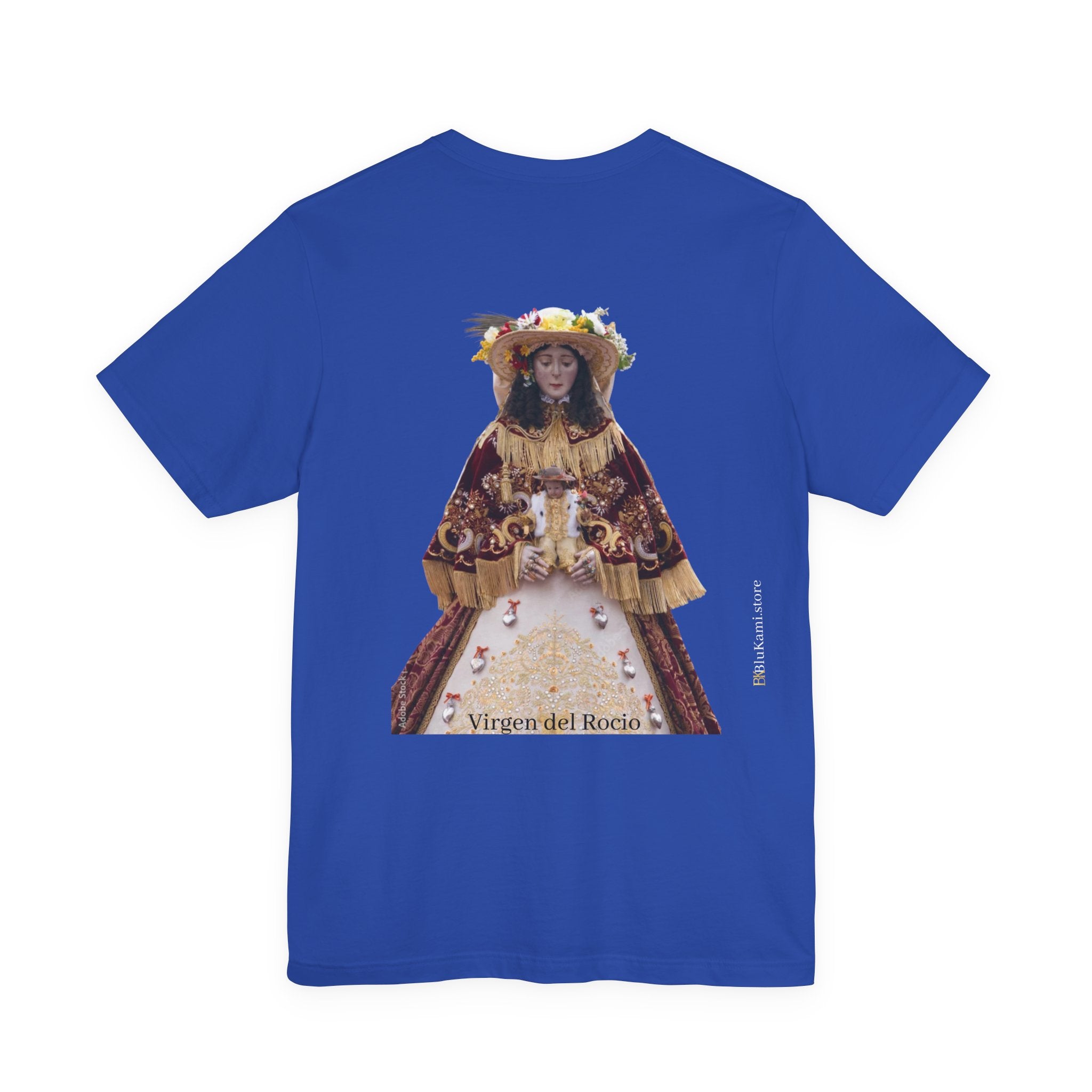 Camiseta manga corta Virgen del Rocío vestida de pastora.
