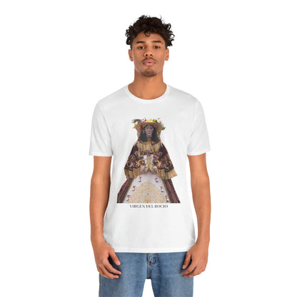 Camiseta manga corta Virgen del Rocío vestida de pastora.